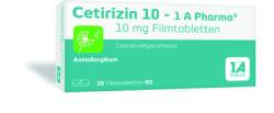 CETIRIZIN 10-1A Pharma Filmtabletten 20 St von 1 A Pharma GmbH