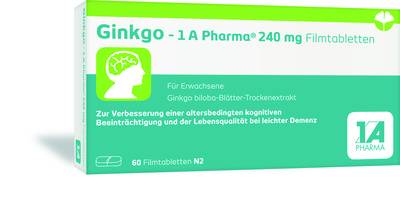 GINKGO-1A Pharma 240 mg Filmtabletten 60 St von 1 A Pharma GmbH