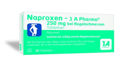 NAPROXEN-1A Pharma 250 mg b.Regelschmerzen Tabl. 20 St von 1 A Pharma GmbH