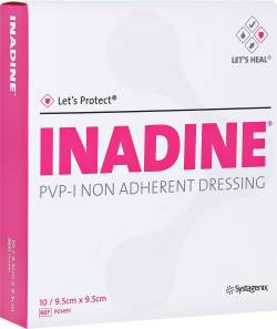 INADINE Salbengaze m. PVP Iod. 9,5x9,5cm 10 St Wundgaze von 3M Healthcare Germany GmbH