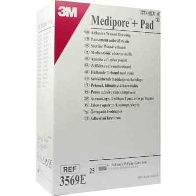 MEDIPORE Plus Pad 3569E steriler Wundverband 25 St Verband von 3m Medica Zwnl.D.3m Deutschl.Gmbh