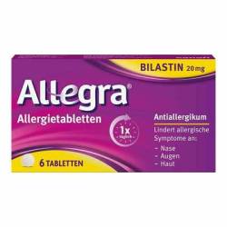 ALLEGRA Allergietabletten 20 mg Tabletten 6 St von A. Nattermann & Cie GmbH