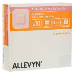 ALLEVYN Gentle Border Lite 5x5 cm Schaumverb. 10 St Verband von ACA Müller/ADAG Pharma AG