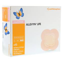 ALLEVYN Life 12,9x12,9 cm Silikonschaumverband 10 St Verband von ACA Müller/ADAG Pharma AG