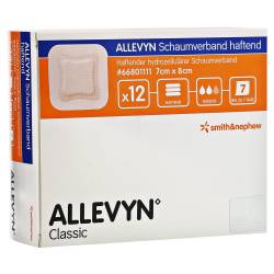 ALLEVYN Schaumverband 7x8 cm haftend 12 St Verband von ACA Müller/ADAG Pharma AG