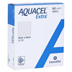 AQUACEL Extra 5x5 cm Verband 10 St Verband von ACA Müller/ADAG Pharma AG
