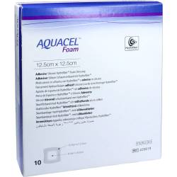 AQUACEL Foam adhäsiv 12,5x12,5 cm Verband 10 St Verband von ACA Müller/ADAG Pharma AG