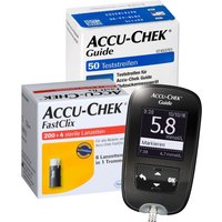 Accu-Chek® Guide mmol/L + Teststreifen + FastClix Lanzetten von ACCU-CHEK