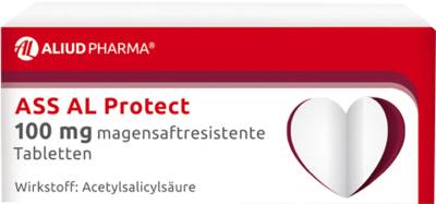 ASS AL Protect 100 mg magensaftresistente Tabletten bei erh�htem Herzinfarkt- und Schlaganfallrisiko 50 St von ALIUD Pharma GmbH