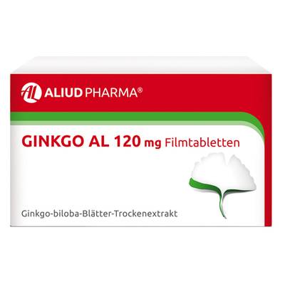 Ginkgo AL 120 mg Filmtabletten bei altersbedingten Ged�chtniseinbu�en mit leichter Demenz 120 St von ALIUD Pharma GmbH