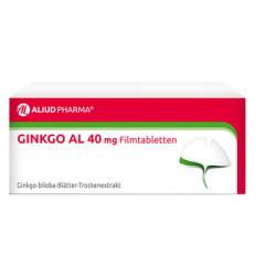 Ginkgo AL 40 mg Filmtabletten bei altersbedingten Ged�chtniseinbu�en mit leichter Demenz 120 St von ALIUD Pharma GmbH