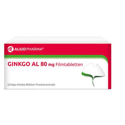 Ginkgo AL 80 mg Filmtabletten bei altersbedingten Ged�chtniseinbu�en mit leichter Demenz 30 St von ALIUD Pharma GmbH