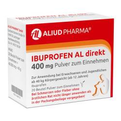 Ibuprofen AL direkt 400 mg Pulver bei Fieber und Schmerzen Ibuprofen AL akut 400 mg Filmtabletten be 20 St von ALIUD Pharma GmbH