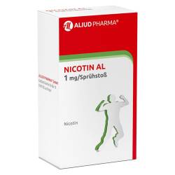 "NICOTIN AL 1 mg/Sprühstoß Spray z.Anw.i.d.Mundhö. 2 Stück" von "ALIUD Pharma GmbH"