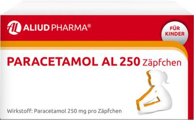 Paracetamol AL 250 Z�pfchen bei akuten Schmerzen und Fieber 10 St von ALIUD Pharma GmbH
