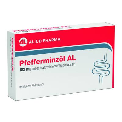 Pfefferminz�l AL 182 mg Weichkapseln bei Bauchkr�mpfen, Bauchschmerzen, Bl�hungen 30 St von ALIUD Pharma GmbH