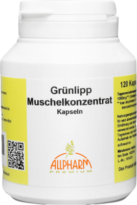 GR�NLIPPMUSCHEL KONZENTRAT 500 mg Kapseln 72 g von ALLPHARM Vertriebs GmbH