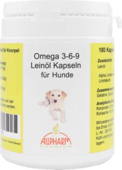 OMEGA-3-6-9 Lein�l Kapseln f.Hunde 180 St von ALLPHARM Vertriebs GmbH