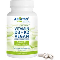 APOrtha® Veganes Vitamin D3 5.000 IE + Vitamin K2 Mk-7 Cyclo® 200 µg - Kapseln von APOrtha