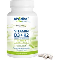 APOrtha® Vitamin D3 2.000 IE + Vitamin K2 vitaMK7® 200 µg Kapseln von APOrtha