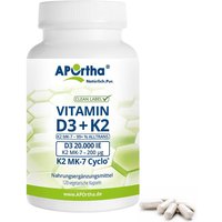 APOrtha® Vitamin D3 20.000 IE + Vitamin K2 Mk-7 Cyclo® 200 µg von APOrtha