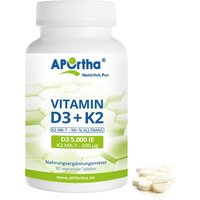 APOrtha® Vitamin D3 5.000 IE + Natto Vitamin K2 Mk-7 Cyclo® 200 µg Tabletten von APOrtha