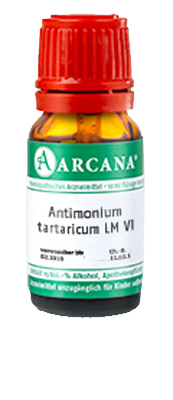 ANTIMONIUM TARTARICUM LM 6 Dilution 10 ml von ARCANA Dr. Sewerin GmbH & Co.KG