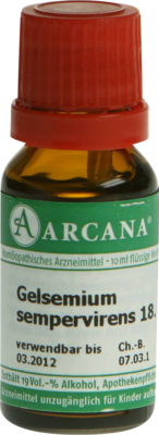 GELSEMIUM SEMPERVIRENS LM 18 Dilution 10 ml von ARCANA Dr. Sewerin GmbH & Co.KG