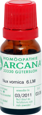 NUX VOMICA LM 6 Dilution 10 ml von ARCANA Dr. Sewerin GmbH & Co.KG