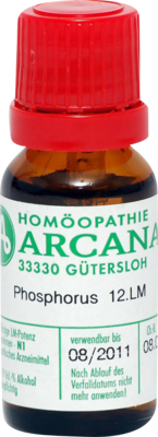 PHOSPHORUS LM 12 Dilution 10 ml von ARCANA Dr. Sewerin GmbH & Co.KG