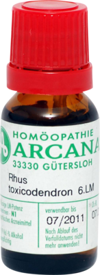 RHUS TOXICODENDRON LM 6 Dilution 10 ml von ARCANA Dr. Sewerin GmbH & Co.KG