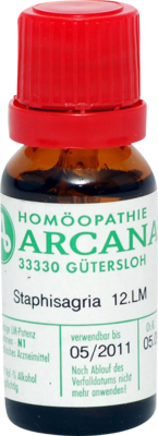 STAPHISAGRIA LM 12 Dilution 10 ml von ARCANA Dr. Sewerin GmbH & Co.KG