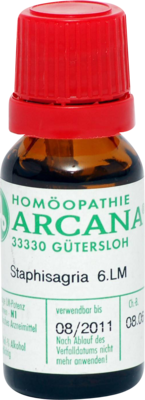 STAPHISAGRIA LM 6 Dilution 10 ml von ARCANA Dr. Sewerin GmbH & Co.KG