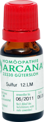 SULFUR LM 12 Dilution 10 ml von ARCANA Dr. Sewerin GmbH & Co.KG