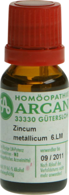 ZINCUM METALLICUM LM 6 Dilution 10 ml von ARCANA Dr. Sewerin GmbH & Co.KG