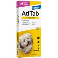 AdTab 112 Mg Kautabletten fÃ¼r Hunde >2,5-5,5 Kg von AdTab