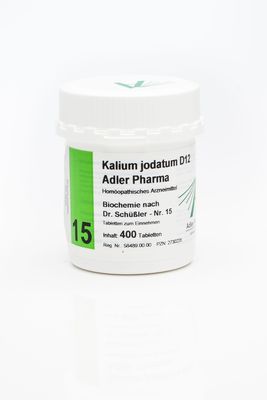 BIOCHEMIE Adler 15 Kalium jodatum D 12 Tabletten 400 St von Adler Pharma Produktion und Vertrieb GmbH