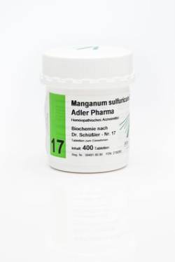 BIOCHEMIE Adler 17 Manganum sulfuricum D 12 Tabl. 400 St von Adler Pharma Produktion und Vertrieb GmbH