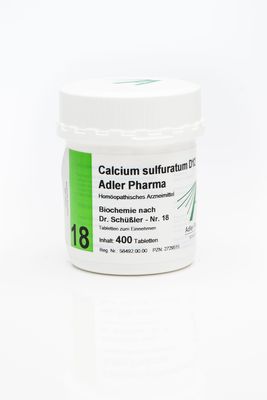 BIOCHEMIE Adler 18 Calcium sulfuratum D 12 Tabl. 400 St von Adler Pharma Produktion und Vertrieb GmbH