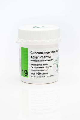 BIOCHEMIE Adler 19 Cuprum arsenicosum D 12 Tabl. 400 St von Adler Pharma Produktion und Vertrieb GmbH