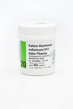BIOCHEMIE Adler 20 Kalium aluminium sulf.D 12 Tab. 400 St von Adler Pharma Produktion und Vertrieb GmbH