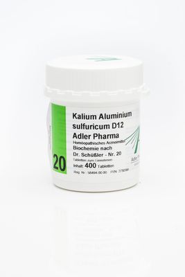 BIOCHEMIE Adler 20 Kalium aluminium sulf.D 12 Tab. 400 St von Adler Pharma Produktion und Vertrieb GmbH