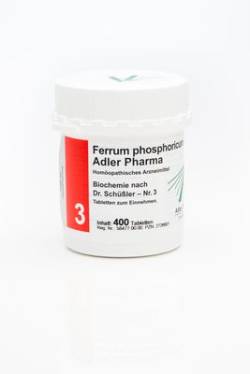 BIOCHEMIE Adler 3 Ferrum phosphoricum D 12 Tabl. 400 St von Adler Pharma Produktion und Vertrieb GmbH