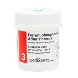 Ferrum phosphoricum D12 Adler Pharma Biochemie nach Dr. Schüßler Nr.3, Tablette von Adler Pharma Produktion und Vertrieb GmbH