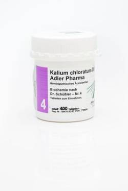 BIOCHEMIE Adler 4 Kalium chloratum D 6 Tabletten 400 St von Adler Pharma Produktion und Vertrieb GmbH