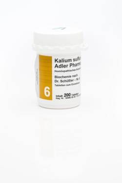 BIOCHEMIE Adler 6 Kalium sulfuricum D 6 Tabletten 200 St von Adler Pharma Produktion und Vertrieb GmbH