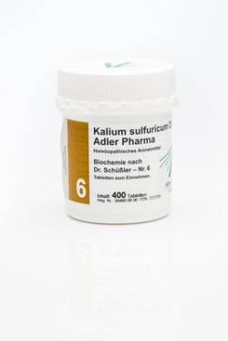 BIOCHEMIE Adler 6 Kalium sulfuricum D 6 Tabletten 400 St von Adler Pharma Produktion und Vertrieb GmbH