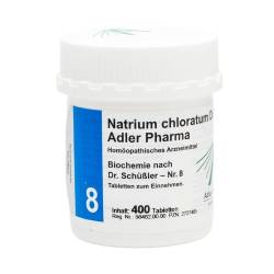 Natrium chloratum D6 Adler Pharma Biochemie nach Dr. Schüßler Nr.8, Tablette von Adler Pharma Produktion und Vertrieb GmbH