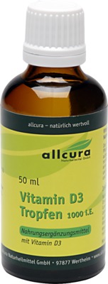 allcura Vitamin D3 Tropfen 1000 I.E. von Allcura Naturheilmittel GmbH