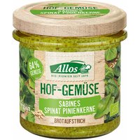 Allos Hof-Gemüse Sabines Spinat Pinienkerne Brotaufstrich von Allos